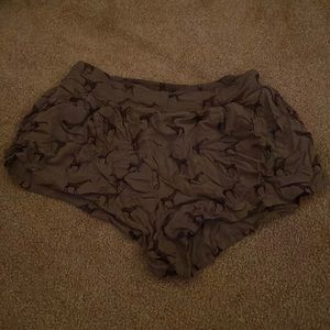 Green Giraffe Printed Shorts